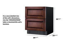 Summit 27” Two Drawer Refrigerator, Outdoor, anel Ready*- SPR275OS2DPNR