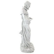 Design Toscano Francis of Assisi, Patron of Animals Religious Garden Decor Statue, 37 inches Tall, Cast Stone Resin, Antique Stone Finish