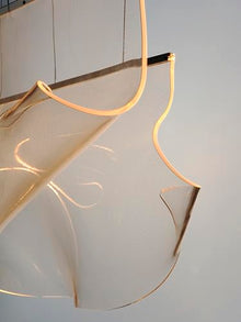 ET2 Rinkle Collection Three-Light Dimmable LED Ceiling Pendant Silver
