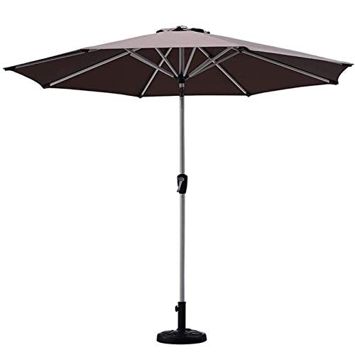 Outdoor Garden Umbrellas Outdoor Patio Umbrella 9 Ft with Crank and Tilt Weather Resistant UV Protective Umbrella Durable 8 Sturdy Steel Ribs
