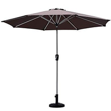 Outdoor Garden Umbrellas Outdoor Patio Umbrella 9 Ft with Crank and Tilt Weather Resistant UV Protective Umbrella Durable 8 Sturdy Steel Ribs