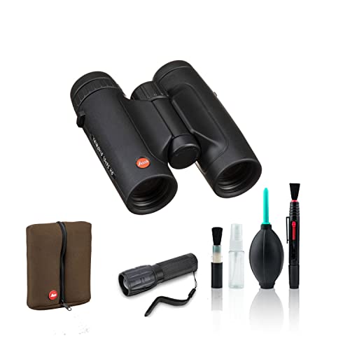 Leica 10x32 Trinovid HD Compact Binoculars Bundle with Cleaning Kit and Flashlight