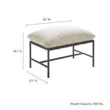 Modway Raya Outdoor Patio Sling Chair and Ottoman Set Ivory