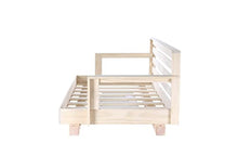 RRI Goods Hanging Patio Swing Bed, Deluxe Outdoor Porch Furniture with Weather Resistant Wooden Frame and Rope [Grey]
