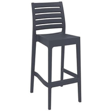 Home Square 29.5" Outdoor Bar Stool in Dark Gray - Set of 2