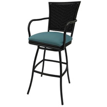 Tobias Designs Inc. Set of 3 - Outdoor Indoor Extra Tall 34" Bar Stool - Erin on Brown Frame