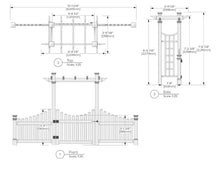 Vita Fairfield Deluxe Arbor with Cottage Gate & Wings