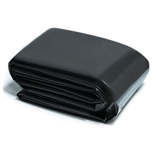 Whnoorher HDPE Fish Pond Liner Black Rubber Koi Pond Liners 0.13mm Sealing Film Damp Proof Membrane Foldable Garden Ponds Mat for Fountain Aquaculture(32.8x39.3ft)