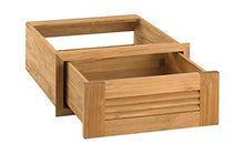 Pacific Teak Louver 18-Inch Teak Wood Single Access Drawer - UD1-18L