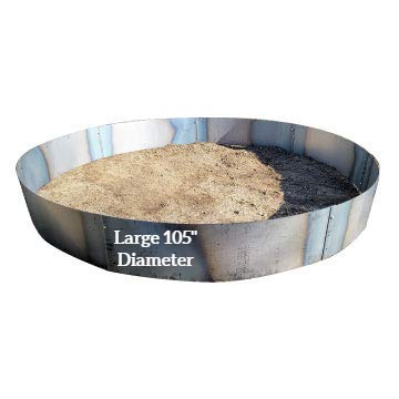 HIGLEY FIRE PITS Large 105 inch Diameter Steel Metal Fire Pit Campfire Ring 12 inch Deep