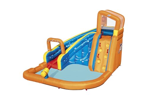 Bestway H2OGO! Inflatable Water Park | Bouncy Castle, Water Slide and Pool for Kids, with Climbing Wall, Turbo Splash Water Zone