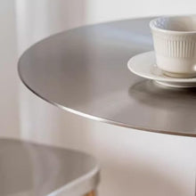 Stainless Steel Modern Sofa End Table for Living Room - Tall Bistro Pub Table for Patio or Balcony - Freestanding Breakfast Desk or Coffee Table,One Color-50x105cm