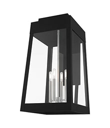 Livex Oslo Four Light Outdoor Wall Lantern Black