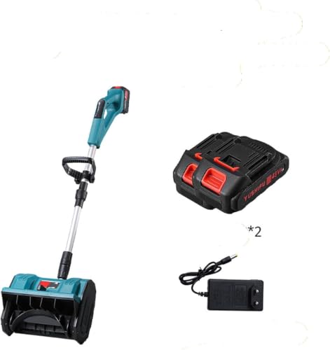 2-Battery Cordless Snow Blower, Electric Snow Shovel Clearing Path, Adjustable Handle for Easy Storage, Ideal for Driveway, Deck, Patio, Farm