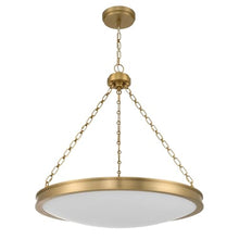Golden Lighting 1700-30 Cameron 30" Wide LED Outdoor Pendant - Brushed Champagne Brass/Etched Glass
