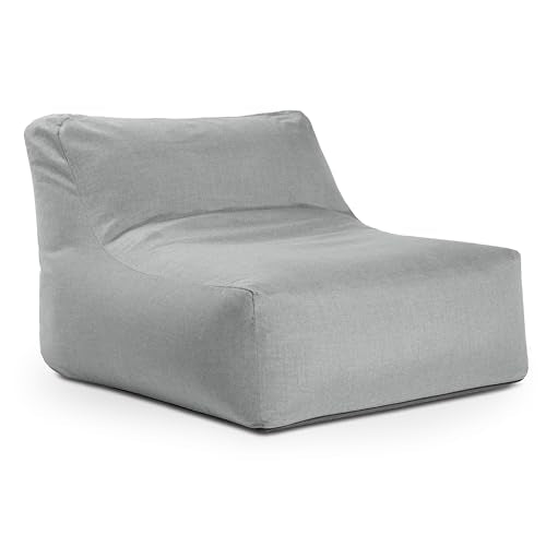 Jaxx Coza Outdoor Chair - Large Bean Bag Lounge Chair for Poolside & Patio Lounging - Sunbrella, Granite