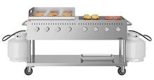 60 in. 8-Burner Commercial Outdoor Propane Gas Grill with 30 in. Griddle in Stainless-Steel, ETL Listed (CGKIT6-G30)