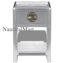 NauticalMart Aluminium Side Table 1 Drawer