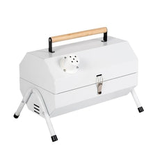 SHSWUD Barbecue Charcoal Grill Camping Grill Portable Charcoal Grills Backpacking BBQ Grill For Outdoor Cooking Bonfire Patio Portable Charcoal Grill, 25*41*31cm, White