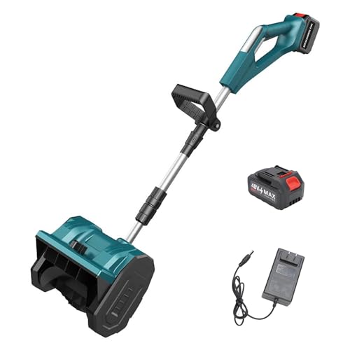 Portable Snow Shovel with Adjustable Auxiliary Handle, Easily Throws Snow Aside, Electric Snow Shovel for Driveway Winter Snow Removal(One Battery)