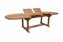 Anderson Teak Bahama Oval Extension Table with Double Extension, 117-Inch