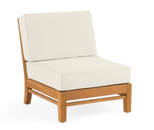 TeakStation Ramled Grade-A Teak Wood Luxurious 7pc Sectional Sofa Set:4 Lounge Chair, 1 Corner Pc, 1 Ottoman & 1 Side Table - Furniture only #TSSSRM3