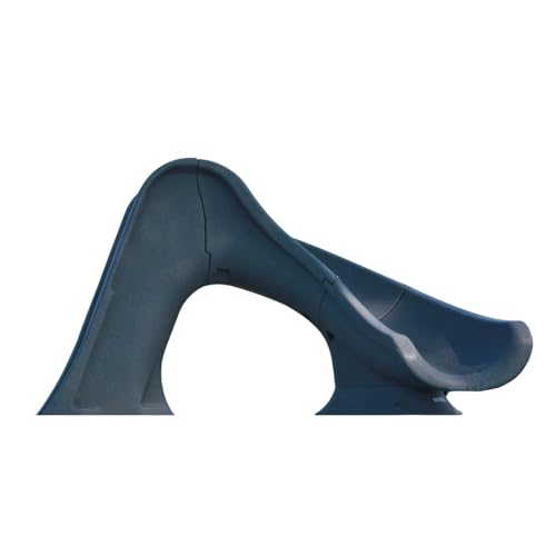 Global Pool Products Splash Inground Swimming Pool Water Slide Deck Mounted Right Curve Turn Grey GPPSSP-Grey-R