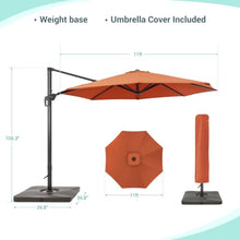 132.00'' Cantilever Umbrella with Crank Lift , Counter Weights Included