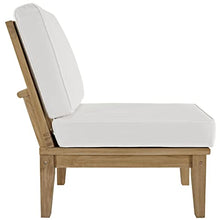 Modway Marina Premium Grade A Teak Wood 8-Piece Outdoor Patio Furniture Set in Natural White