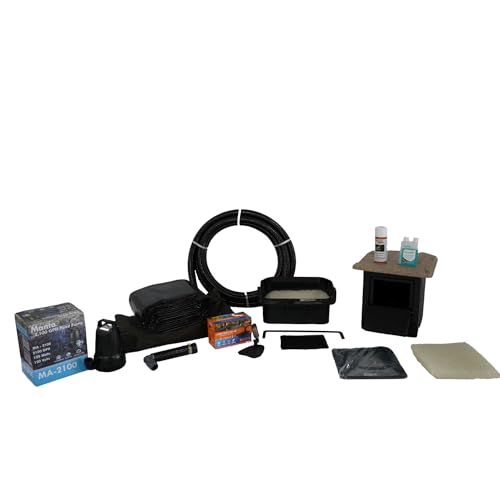 Simply Ponds 2100 GPH Water Garden Koi Pond Kit 15 x 15 Ft PVC Liner