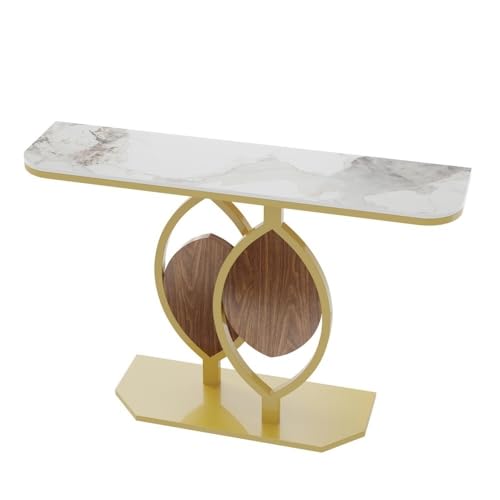 DINBOZ26X Living Room Table Sofa Side Table Metal Frame Dresser Entryway Decorative Table Office Coffee Bar Outdoor Side Table