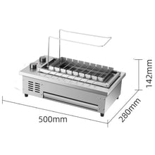 Large Smokeless BBQ Grill - Automatic Rotating Kebab Roaster, Electric Skewers for Tabletop Cooking, for Family Gatherings & Camping (S)