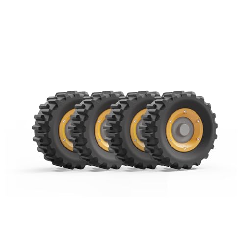 Mowrator S1 4WD Wide Lawn Mower Tires, 4-Pack for 40° Slope Setup