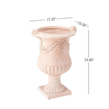 Merax 2 Set 24.8" Elegant MGO Flower Urn Planter, Terracotta