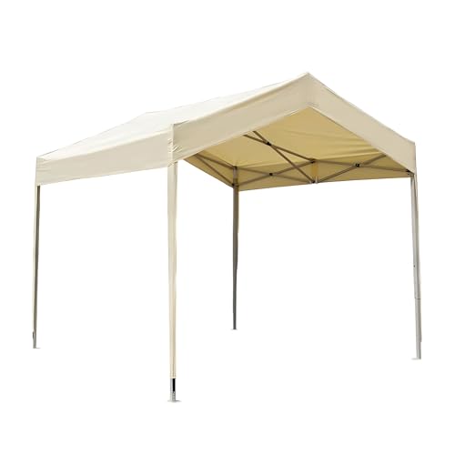 CTREVL Waterproof Pop Up Canopy, Portable Tent Canopy 3 Adjustable Heights, Carpas para Exteriores Pergola Easy to Store for Outdoor Camping BBQ Park Beach(Beige,3x2.7m/9.8x8.8ft)