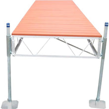 Patriot Docks 16ft Straight Dock with Brown Aluminum Deck Panels