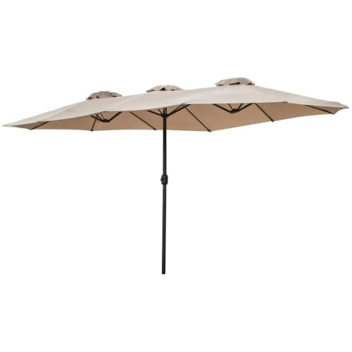 OROTLECT 15' Outdoor Patio Market Umbrella with Hand Crank