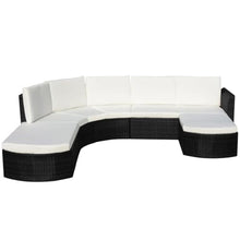 AMBERARD Garden Furniture Set Black PE Rattan Modular Garden Sofa Set Furniture Set