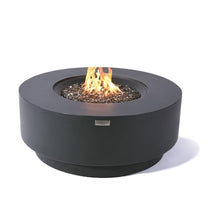 Nimes Concrete Fire Pit 40.9" x 40.9" Outdoor Patio Firepit Includes Fire Glass Modern Fire Pits & Outdoor Fireplaces for Garden, Deck, Indoor & Outdoor Heating
