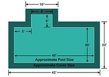 20' x 40' Rectangle with 4' x 8' Left 2' Offset Step Loop-Loc II Super Dense Mesh In-Ground Pool Safety Cover