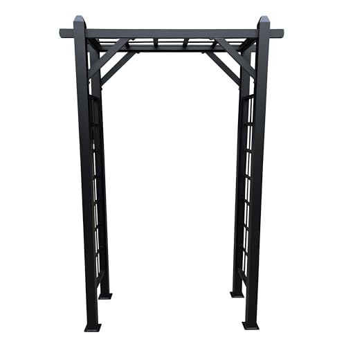 Oakland Living Black Modern Aluminum Garden Arbor Arch
