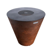 ARTEFLAME Charcoal BBQ Grill and Fire Pit Bundle Corten Steel