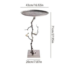 ENGENDER Couch Side Table Home Silver Vine Sofa Side Table Porch Storage Flower Stand Narrow End