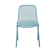Christopher Knight Home Eldred Outdoor Bistro Set, 3-Piece Bistro Table and Chair Set of 2, Patio Furniture Set with Iron Frame, Outdoor Metal Bistro Dining Set, Poolside/Garden Cafeteria, Sky Blue