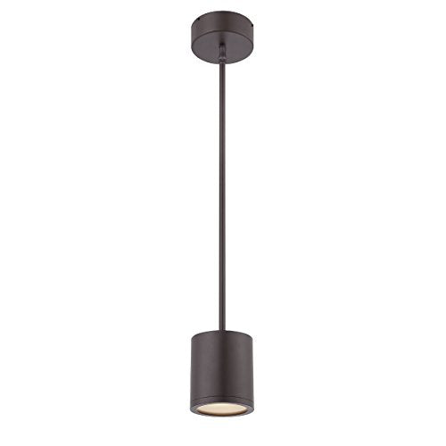 WAC Lighting PD-W2605-BZ Tube Outdoor LED Pendant Fixture, One Size, White/Bronze