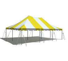 TentandTable 20' x 30' Premium Commercial Pole Tent with Yellow & White Top