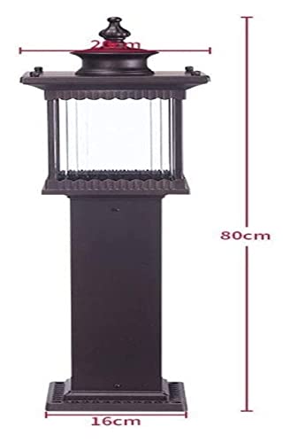 ALDEPO Courtyard Light Outdoor Lights, Waterproof Garden Street Lamps for Courtyard Posts, Dark Brown