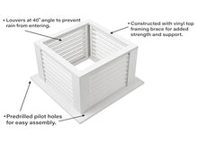 Good Directions Vinyl Manchester Louvered Cupola with Copper Roof, 16" x 32", White
