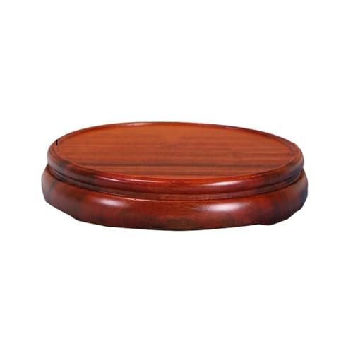 LUYOUBOZHU Vase Stand Red Sandalwood Circular Flowerpot Base, Bonsai Vase Teapot Display Stand Bracket(Small)