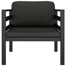 HKQWPBF Aluminum Patio Lounge Set with Cushions, 3 Piece Modular Outdoor Seating with Back Pillows, Lightweight and Sturdy Design for Comfortable Relaxation